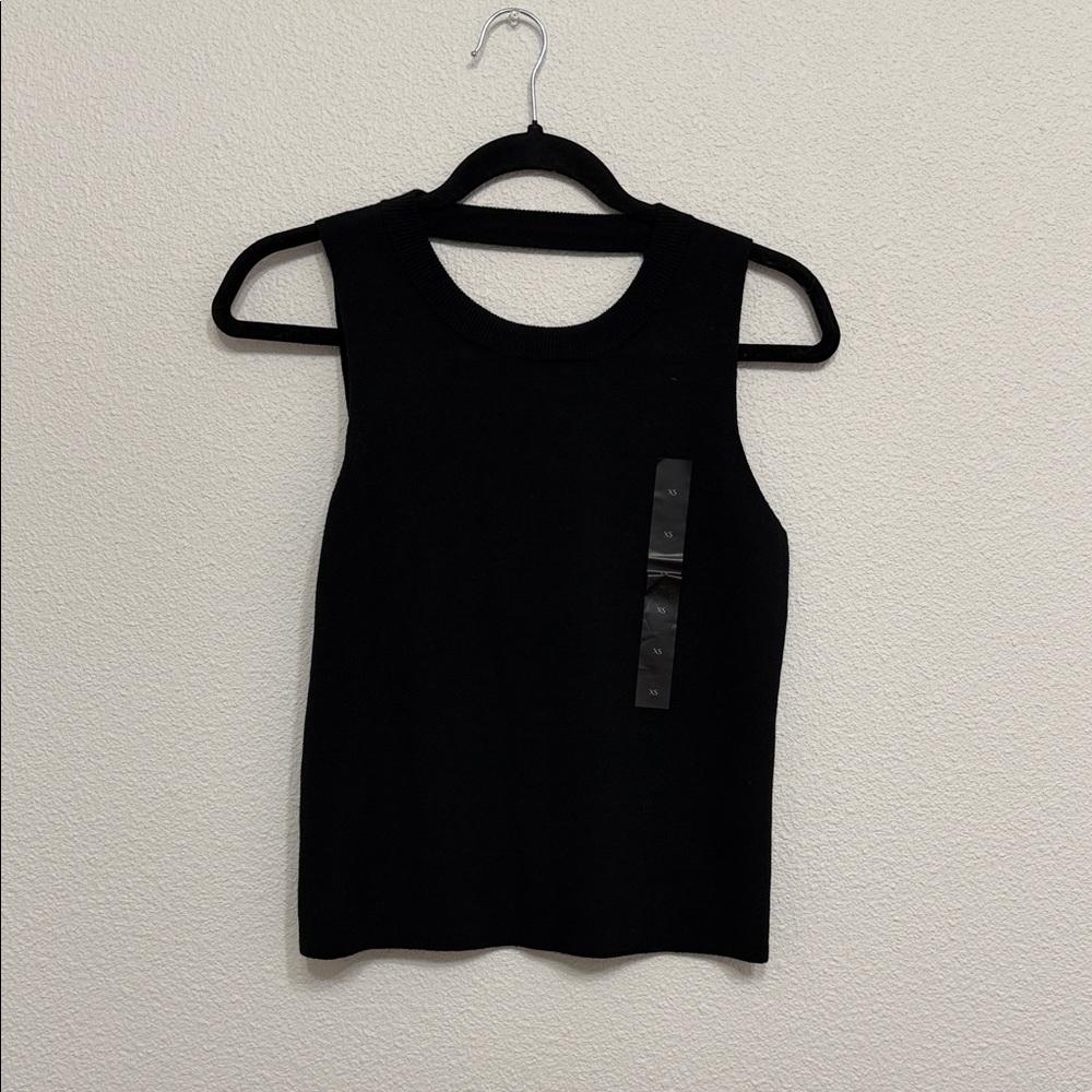 Banana republic square back sweater tank Black Sleeveless knit Top